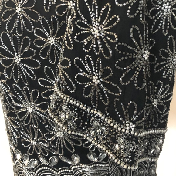 Vintage 'Dress Me Up' Black/Silver Party-Top - Picture 8 of 14